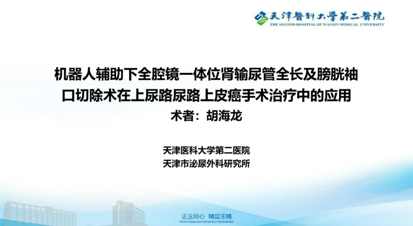 机器人辅助下全腔镜一体位肾输尿管全长及膀胱袖口切除术在上尿路尿路上皮癌手术治疗中的应用